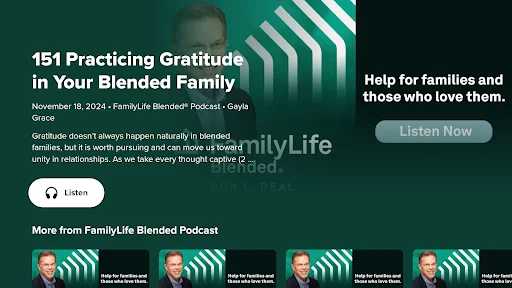 FamilyLife: Podcasts e Devocionais Cristãos para a Família - Screenshot 12