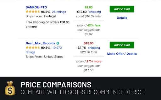Discogs Enhancer: Otimize seu Vinyl com Dark Mode e Ferramentas - Screenshot 3