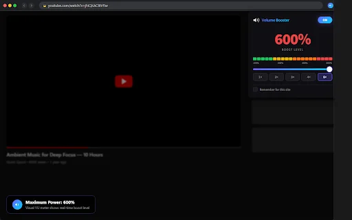 Volume Booster: Aumente o Som do Navegador em até 600% – Grátis - Screenshot 5