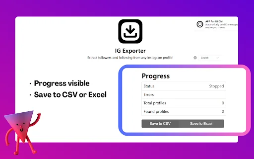 IG Follower Export Tool – Exporte Seguidores do Instagram Fácil - Screenshot 3