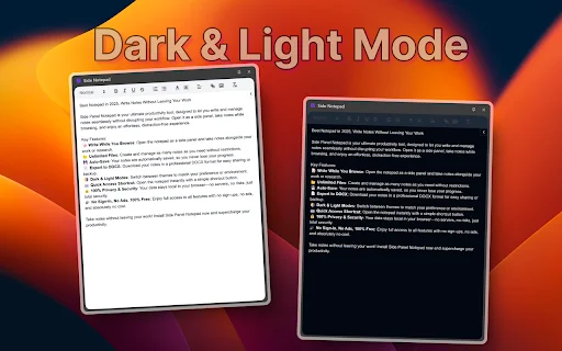 Side Notepad: Bloco de Notas Lateral para Produtividade no Chrome - Screenshot 2