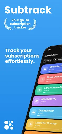 Baixar Subtrack: Gerencie Suas Assinaturas e Economize Dinheiro - Screenshot 1