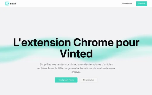 Bleam: Otimize suas Vendas na Vinted com Automação e IA - Screenshot 1