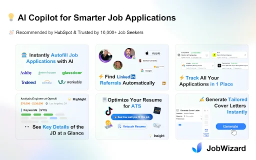 JobWizard: Preenchimento Automático de Vagas e IA para Empregos - Screenshot 2