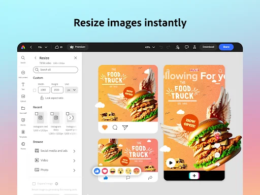 Adobe Express: Edição de Fotos e Vídeos AI – Baixe Agora Grátis - Screenshot 16