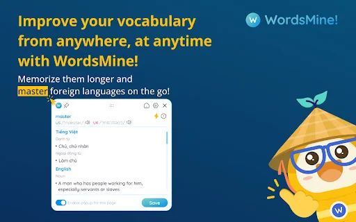 WordsMine: Expanda seu Vocabulário e Aprenda Idiomas Facilmente - Screenshot 1