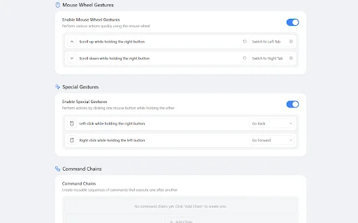 FlowMouse: Gestos de Mouse Eficientes e Privacidade no Chrome - Screenshot 3