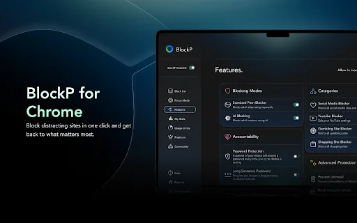 BlockP: Bloqueador de Sites e Conteúdo Adulto – Produtividade - Screenshot 2