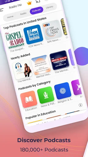 Radio FM: Ouça Rádios, Podcasts e Shows ao Vivo – Baixe Agora - Screenshot 3