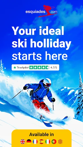 Esquiades.com: Reserve Hotéis e Passes de Esqui na Europa - Screenshot 1