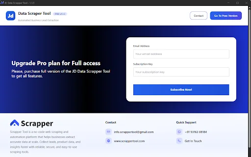 JD Data Scrapper Tool: Extração Eficiente de Dados do JustDial - Screenshot 2