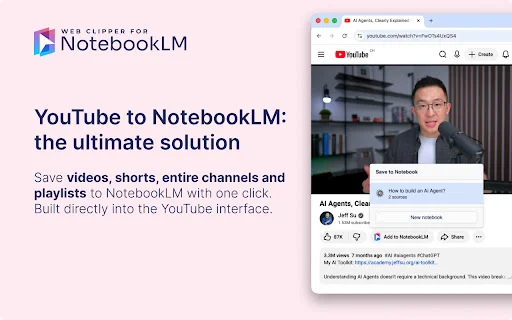 Web Clipper para NotebookLM: Salve Conteúdo Instantaneamente - Screenshot 1