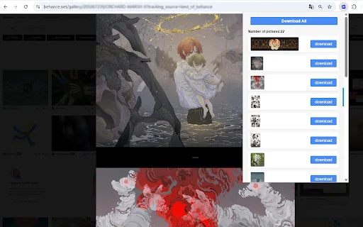 Behance Image Downloader – Baixe Imagens em Lote Facilmente - Screenshot 3