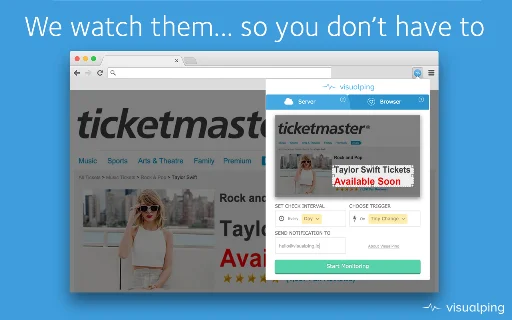 Visualping: Monitore Alterações em Sites e Preços em Tempo Real - Screenshot 2