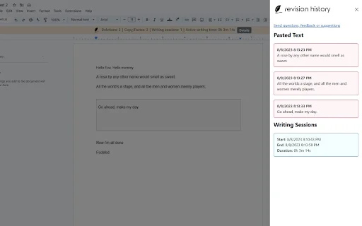 Revision History: Acompanhe o Processo de Escrita no Google Docs - Screenshot 2