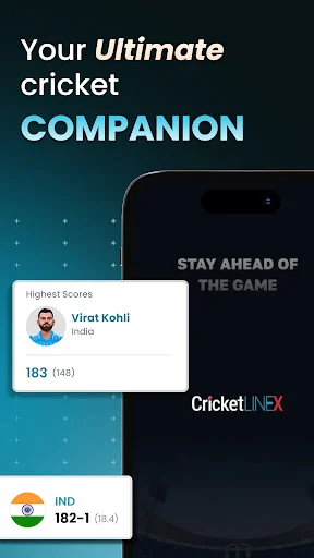 Baixar Cricket LineX Grátis – Placar ao Vivo e Resultados Rápidos - Screenshot 1