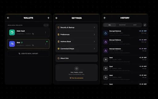 Baixar 0xio Wallet: Carteira Segura e Privada para Octra Network - Screenshot 2