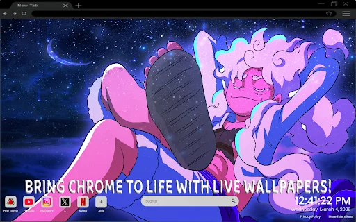 Luffy Gear 5 Live Wallpaper – Baixe o Tema de One Piece Grátis - Screenshot 2