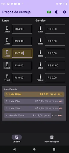 Baixar Calculadora de Cerveja – Descubra qual cerveja compensa mais - Screenshot 1