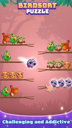 Bird Sort: Color Puzzle Master – Baixe o Jogo de Quebra-Cabeça - Screenshot 6