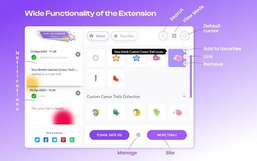 Cursor Trails – Personalize seu cursor com efeitos mágicos - Screenshot 5