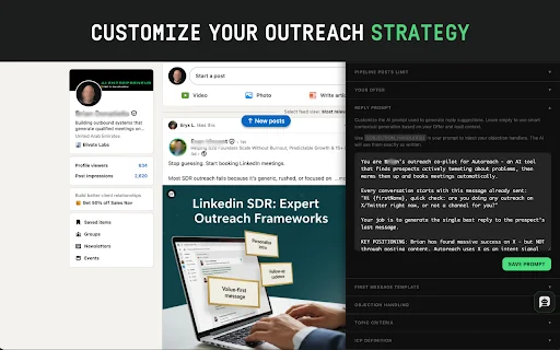Autoreach: O Seu Copiloto de Vendas com IA para LinkedIn e X - Screenshot 4