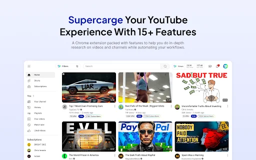 Nexlev YouTube Research & Analytics – Otimize seu Canal Agora - Screenshot 1