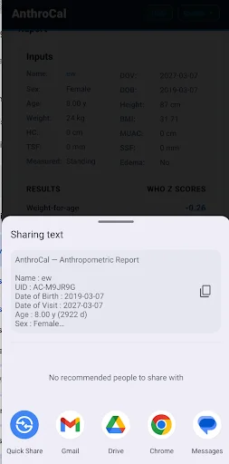Baixar AnthroCal: Avaliação de Crescimento Infantil Precisa - Screenshot 8