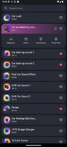 Baixar Car Sounds APK – Melhores Sons e Toques de Carros Grátis - Screenshot 1