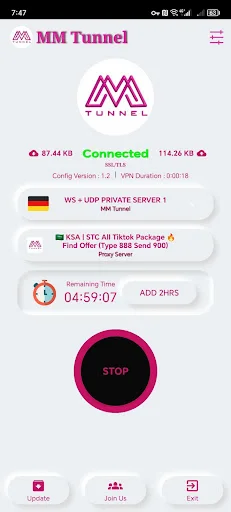 Download MM Tunnel APK v1.31 – Navegação Rápida e Segura - Screenshot 2