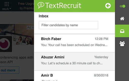TextRecruit Extension: Otimize seu Recrutamento no Chrome - Screenshot 3