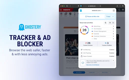 Ghostery AdBlocker: Navegação Rápida e Privada – Baixe Agora - Screenshot 1