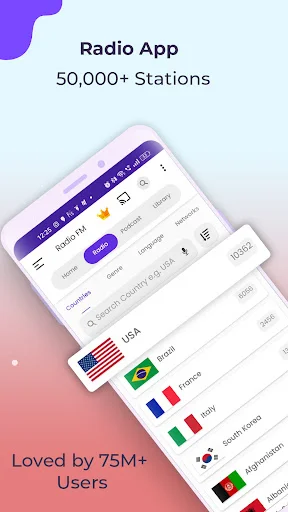 Radio FM: Ouça Rádios, Podcasts e Shows ao Vivo – Baixe Agora - Screenshot 1