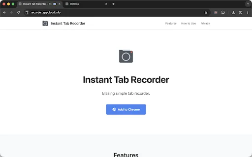 Instant Tab Recorder: Grave abas do Chrome com privacidade total - Screenshot 1