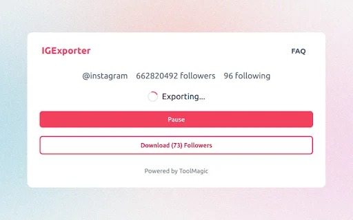 IExporter: Extraia Seguidores do Instagram para Excel e CSV - Screenshot 2