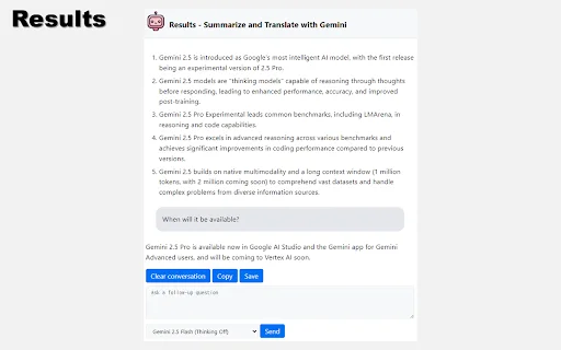 Summarize and Translate with Gemini: Resumos e Traduções Ágeis - Screenshot 4