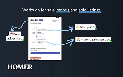 Homer: Extensão de Imobiliária para Australia – Dados e Histórico - Screenshot 3
