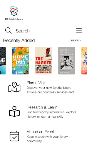 Baixe o DC Public Library: Acesso Fácil a Livros e Recursos - Screenshot 1