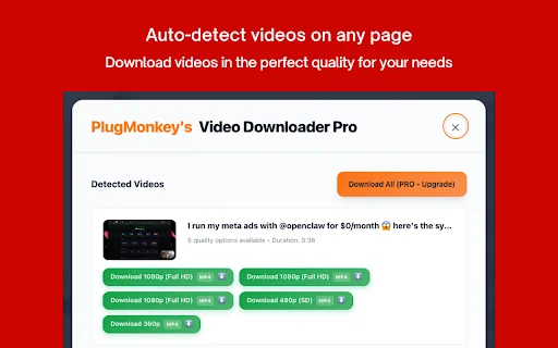 Video Downloader Pro: Baixe Vídeos de Qualquer Site Rapidamente - Screenshot 1