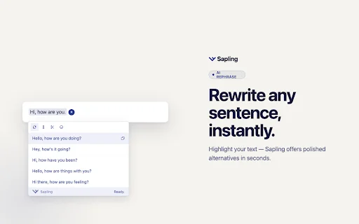 Sapling Grammar Checker: Melhore Sua Escrita com IA Avançada - Screenshot 2
