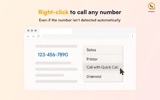 Quick Call by Callyzer: Faça chamadas direto do Chrome - Screenshot 3
