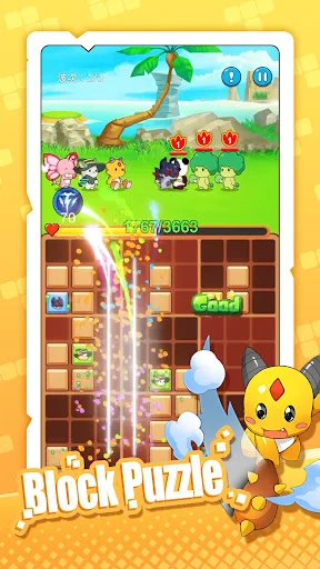 Baixar Block Puzzle : Cubemon – Jogo de Quebra-Cabeça Grátis - Screenshot 1