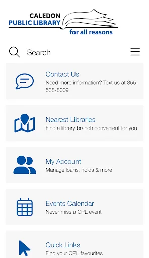 Baixar CPL Mobile: Acesse a Biblioteca de Caledon no Android - Screenshot 1