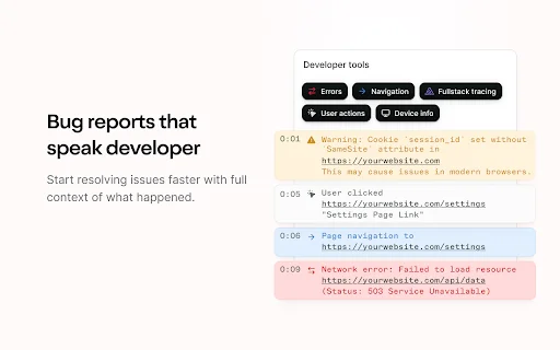 Jam: Reporte e Resolva Bugs 10x Mais Rápido | Extensão Browser - Screenshot 3