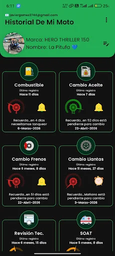 Historial Moto Mantenimiento: Controle a Manutenção da Sua Moto - Screenshot 6